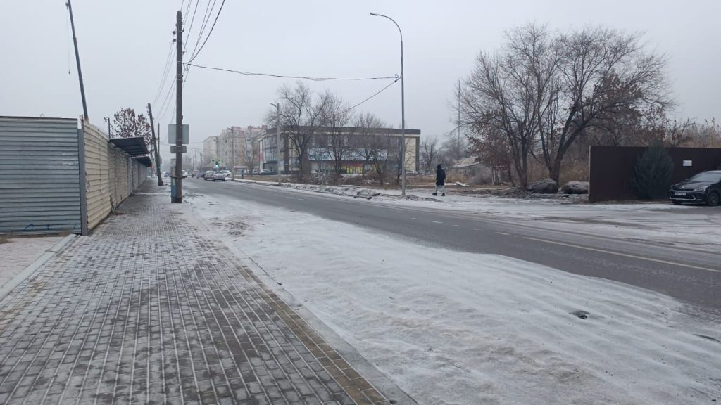В Астрахани выпал странный первый снег